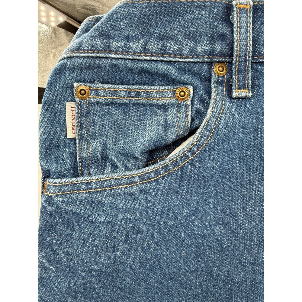 Carhartt B180 DST Relaxed Fit Jeans Mens 42x30 Blue Excellent Work Dungaree